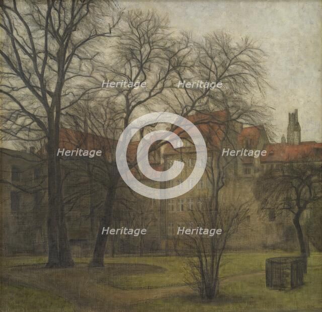 The Garden of the Prince's Palace, Copenhagen, 1905. Creator: Svend Hammershoi.