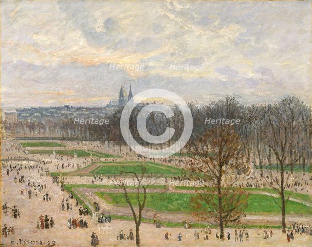 The Garden of the Tuileries on a Winter Afternoon, 1899. Creator: Camille Pissarro.