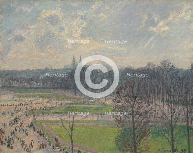 The Garden of the Tuileries on a Winter Afternoon, 1899. Creator: Camille Pissarro.