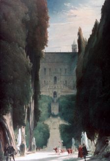 The Garden of the Villa d'Este 1830. Artist: Karl Blechen