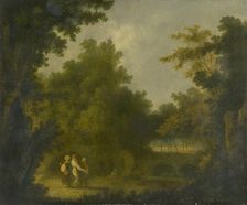 The garden of the villa Madama, Rome 1723-1782. Artist: Richard Wilson