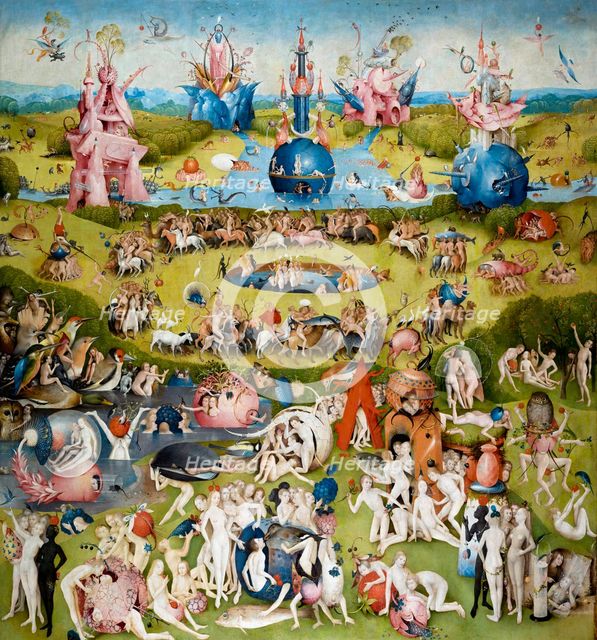 The Garden of Earthly Delights (Central panel), c. 1500. Artist: Bosch, Hieronymus (c. 1450-1516)
