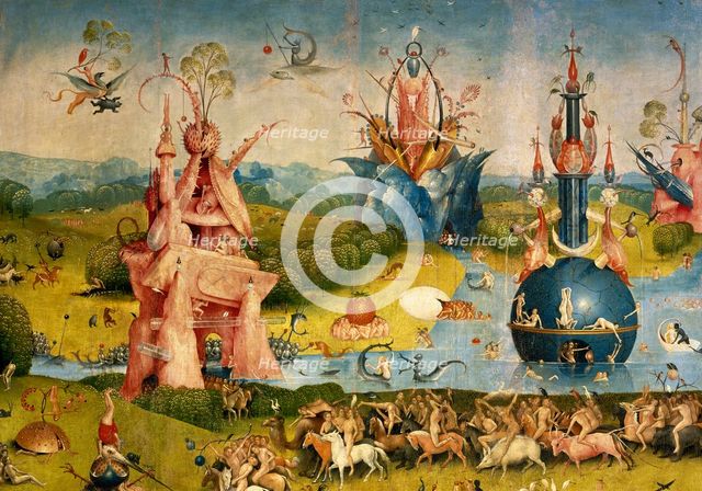 The Garden of Earthly Delights (triptych: central panel detail), 1500-1505.  Creator: Hieronymus Bosch.