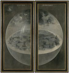 The Garden of Earthly Delights. (Triptych, reverse: The Creation). Artist: Bosch, Hieronymus (c. 1450-1516)