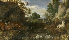 The Garden of Eden, 1622. Creator: Roelandt Savery
