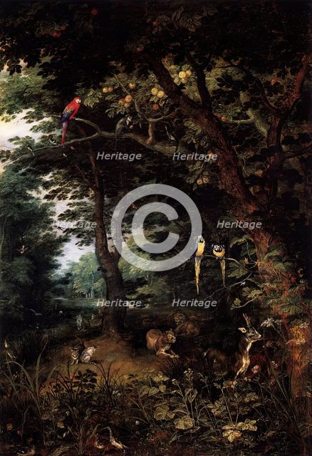The Garden of Eden, c1620. Creator: Jan Brueghel the Younger.