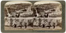 The Garden of Gethsemane and the Mount of Olives, Palestine, 1908.Artist: Underwood & Underwood