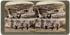 The Garden of Gethsemane and the Mount of Olives, Palestine, 1908.Artist: Underwood & Underwood