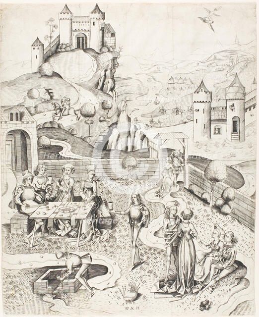 The Garden of Love, 1480/90. Creator: Master W. A. H..