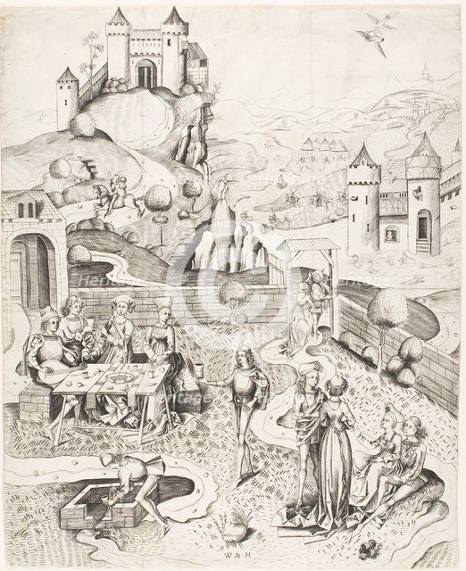 The Garden of Love, 1480/90. Creator: Master W. A. H..
