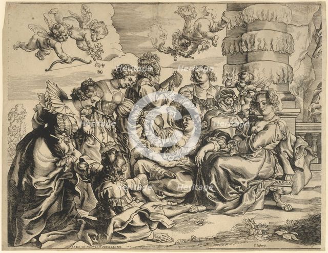The Garden of Love (left block), 1630s. Creator: Christoffel Jegher.