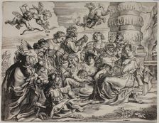 The Garden of Love, Left Half, with Seated Woman, c.1631. Creator: Christoffel Jegher
