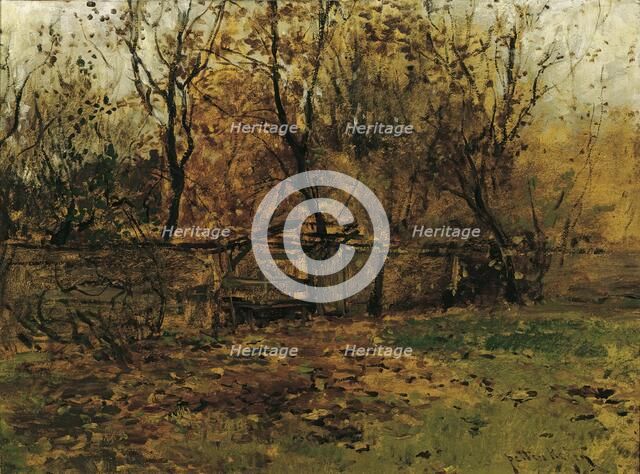 The Garden of Painter Franz von Lenbach in Munich, c1883. Creator: August von Pettenkofen.