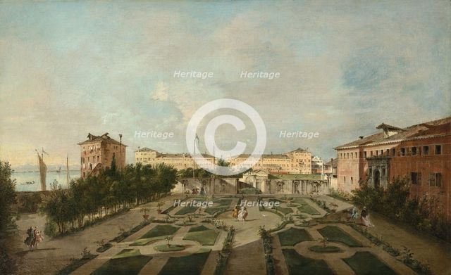 The Garden of Palazzo Contarini dal Zaffo, late 1770s. Creator: Francesco Guardi.