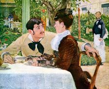 The Garden of Pere Lathuille 1879 (1938).Artist: Edouard Manet