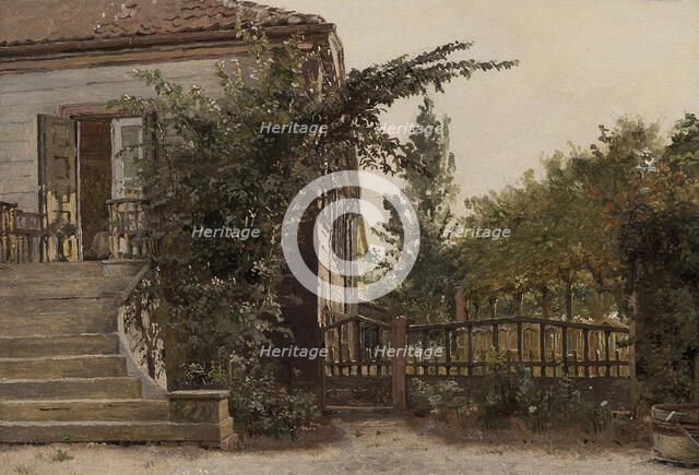 The Garden Steps Leading to the Artist's Studio on Blegdammen, Copenhagen, 1841-1844. Creator: Christen Kobke.