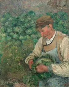 The Gardener - Old Peasant with Cabbage, 1883-1895. Creator: Camille Pissarro
