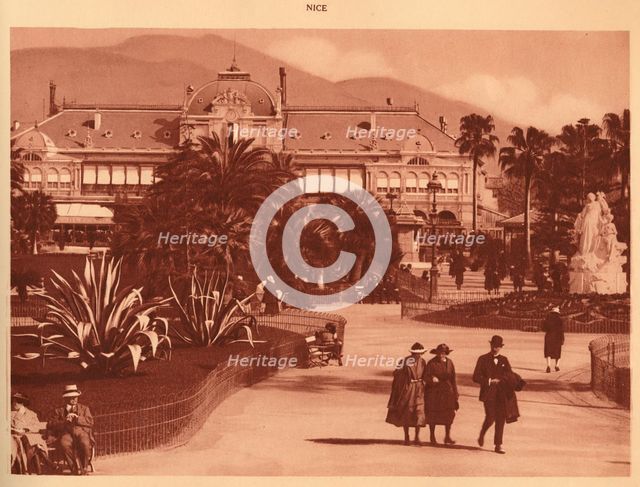 'The Gardens and the Casino, Nice', 1930. Creator: Unknown.