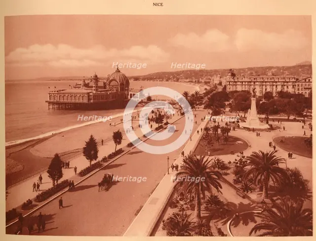 'The Gardens and the Jetty Palace, Nice', 1930. Creator: Unknown.