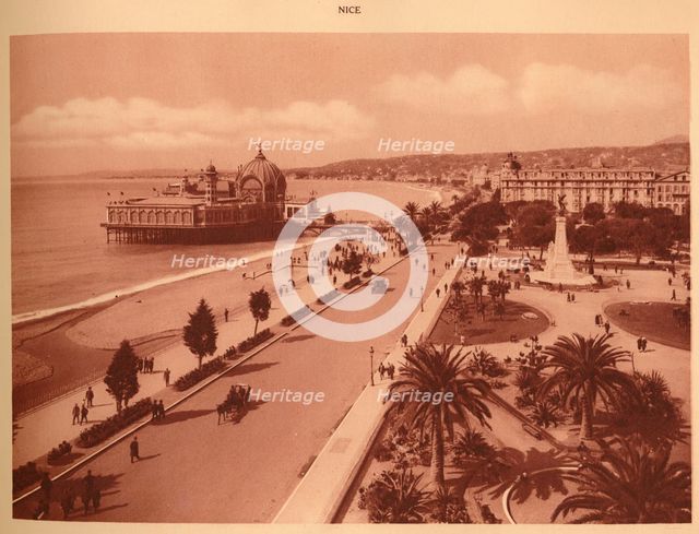 'The Gardens and the Jetty Palace, Nice', 1930. Creator: Unknown.