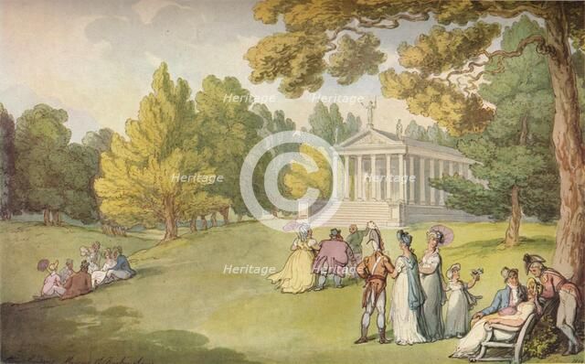 'The Gardens at Stowe House, Bucks', c1785. Artist: Thomas Rowlandson.