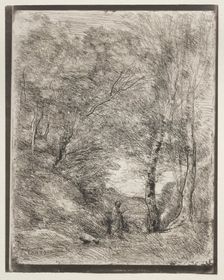The Gardens of Horace, original impression 1855, printed in 1921. Creator: Jean Baptiste Camille Corot (French, 1796-1875)