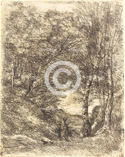 The Gardens of Horace (Les Jardins d'Horace), 1855. Creator: Jean-Baptiste-Camille Corot.