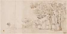 The Gardens of the Villa Medici, 1710-1720. Creator: Gaspar van Wittell