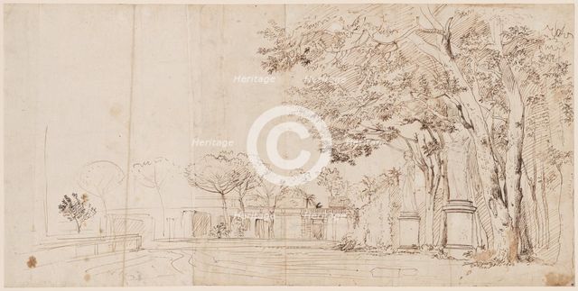 The Gardens of the Villa Medici, 1710-1720. Creator: Gaspar van Wittell.