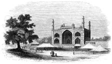 The Gate of Akber's mausoleum India, 1847. Artist: Robinson