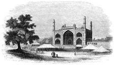 The Gate of Akber's mausoleum India, 1847. Artist: Robinson
