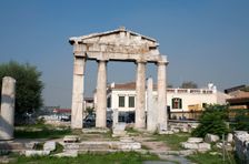 The Gate of Athena Archegetis in the Roman Agora at Athens, Greece. Creator: Samuel Magal