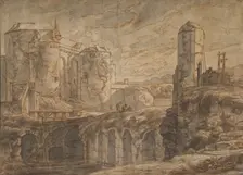 The Gate of Bruges at Sluis, 1661. Creator: Hendrick van Minderhout