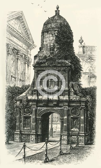 'The Gate of Honour, Caius College', c1870.