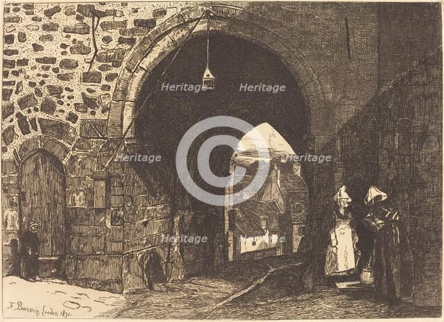 The gate of St Malo in Dinan (La Porte de St Malo à Dinan), 1871. Creator: Francois Bonvin.