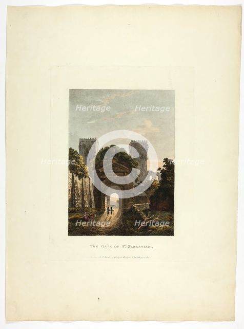 The Gate of St. Sebastian, plate seventeen from the Ruins of Rome, published March 1, 1796. Creator: Matthew Dubourg.