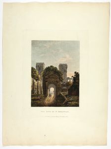 The Gate of St. Sebastian, plate seventeen from the Ruins of Rome, published March 1, 1796. Creator: Matthew Dubourg