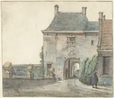 The Gate of the Castle of Heemstede, 1813. Creator: Gerrit Lamberts