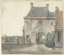 The Gate of the Castle of Heemstede, 1813. Creator: Gerrit Lamberts