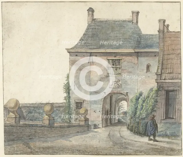The Gate of the Castle of Heemstede, 1813. Creator: Gerrit Lamberts.