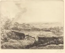 The Gate (L'entree du champ). Creator: Alphonse Legros