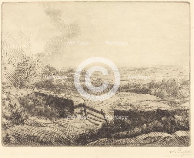 The Gate (L'entree du champ). Creator: Alphonse Legros.