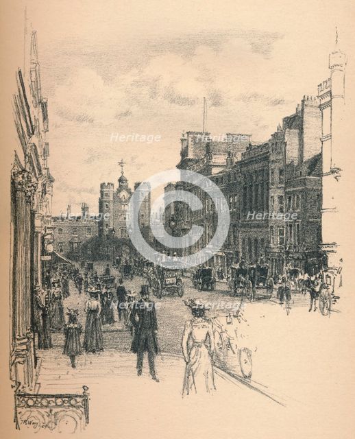 'The Gateway of St. James's Palace From St. James's Street', 1902. Artist: Thomas Robert Way.