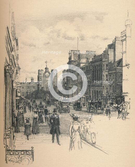 'The Gateway of St. James's Palace From St. James's Street', 1902. Artist: Thomas Robert Way.