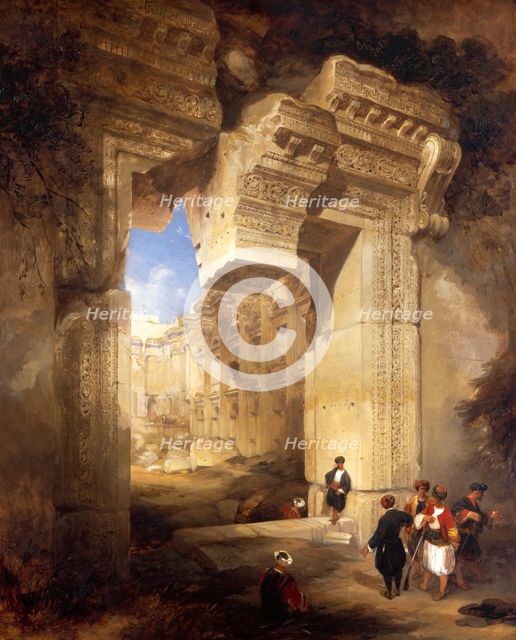 The Gateway to the Great Temple at Baalbec, 1841. Creator: David Roberts.