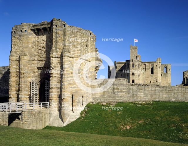 The gatehouse of Warkworth Castle, Northumberland, 1994. Artist: J Bailey