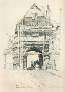 The Gatehouse Rochester, 1925. Artist: Sir Leslie Matthew Ward