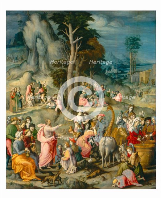 The Gathering of Manna, 1540/1555. Creator: Bacchiacca.