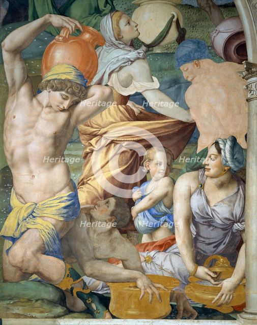 The Gathering of Manna (Detail), 1540-1545. Artist: Bronzino, Agnolo (1503-1572)