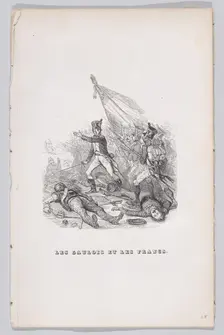 The Gauls and the Franks from The Complete Works of Béranger, 1836. Creator: John Thompson